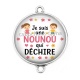 Connecteur Cabochon Argent - je suis une nounou qui déchire
