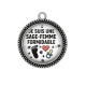 Pendentif Cabochon Argent - je suis une sage femme formidable