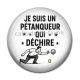 Cabochon Résine - je suis un pétanqueur qui déchire