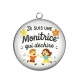 Pendentif Cabochon Argent - je suis une monitrice qui déchire