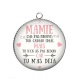Pendentif Cabochon Argent - mamie idée cadeau tu m'as déjà 