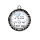 Pendentif Cabochon Argent -  mamie idée cadeau tu m'as déjà