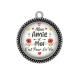 Pendentif Cabochon Argent - mon amie et moi c'est pour la vie