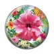 Cabochon Résine - fleur exotique