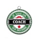 Pendentif Cabochon Argent - je suis un coach qui déchire