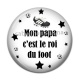 Cabochon Résine - mon papa c'est le roi du foot
