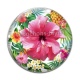 Cabochon Verre - fleur exotique