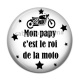 Cabochon Résine - mon papy c'est le roi de la moto