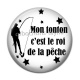 Cabochon Résine - mon tonton c'est le roi de la pêche