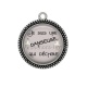Pendentif Cabochon Argent - je suis une danseuse qui déchire