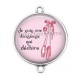 Connecteur Cabochon Argent - je suis une danseuse qui déchire