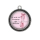 Pendentif Cabochon Argent - je suis une danseuse qui déchire