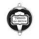 Connecteur Cabochon Argent - témoin qui déchire