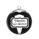 Pendentif Cabochon Argent - témoin qui déchire