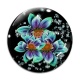Cabochon Verre - fleur exotique