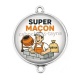 Connecteur Cabochon Argent -  super maçon