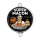 Connecteur Cabochon Argent - super maçon