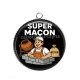 Pendentif Cabochon Argent - super maçon