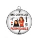 Pendentif Cabochon Argent - une coiffeuse formidable