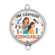 Connecteur Cabochon Argent - une coiffeuse formidable