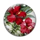 Cabochon Verre - fleur exotique