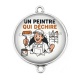 Connecteur Cabochon Argent - un peintre qui déchire