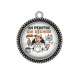 Pendentif Cabochon Argent - un peintre qui déchire