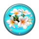 Cabochon Résine - fleur exotique