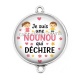 Connecteur Cabochon Argent - je suis une nounou qui déchire