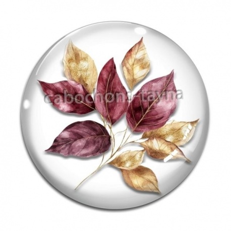 Cabochon Verre - feuille