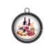 Pendentif Cabochon Argent - vin
