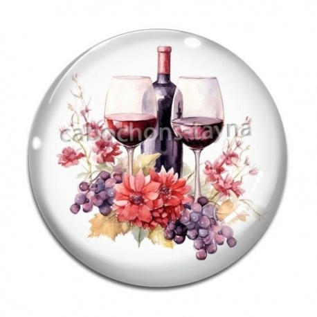 Cabochon Verre - vin
