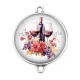 Connecteur Cabochon Argent - vin