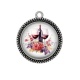 Pendentif Cabochon Argent - vin