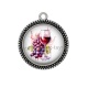 Pendentif Cabochon Argent - vin