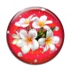 Cabochon Verre - fleur exotique