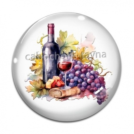 Cabochon Verre - vin