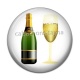 Cabochon Résine - champagne