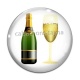 Cabochon Verre - champagne