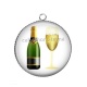 Pendentif Cabochon Argent - champagne