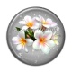 Cabochon Résine - fleur exotique