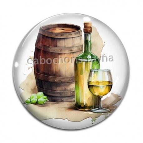 Cabochon Verre - vin
