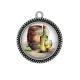 Pendentif Cabochon Argent - vin