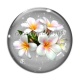 Cabochon Verre - fleur exotique