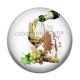 Cabochon Résine - vin
