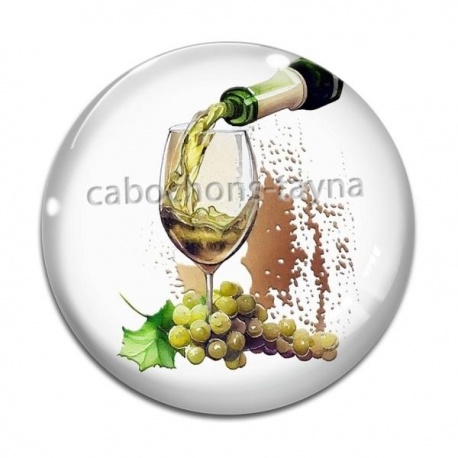 Cabochon Verre - vin