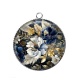 Pendentif Cabochon Argent -  fleur