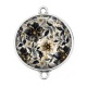 Connecteur Cabochon Argent - fleur