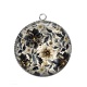Pendentif Cabochon Argent - fleur