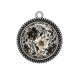Pendentif Cabochon Argent - fleur